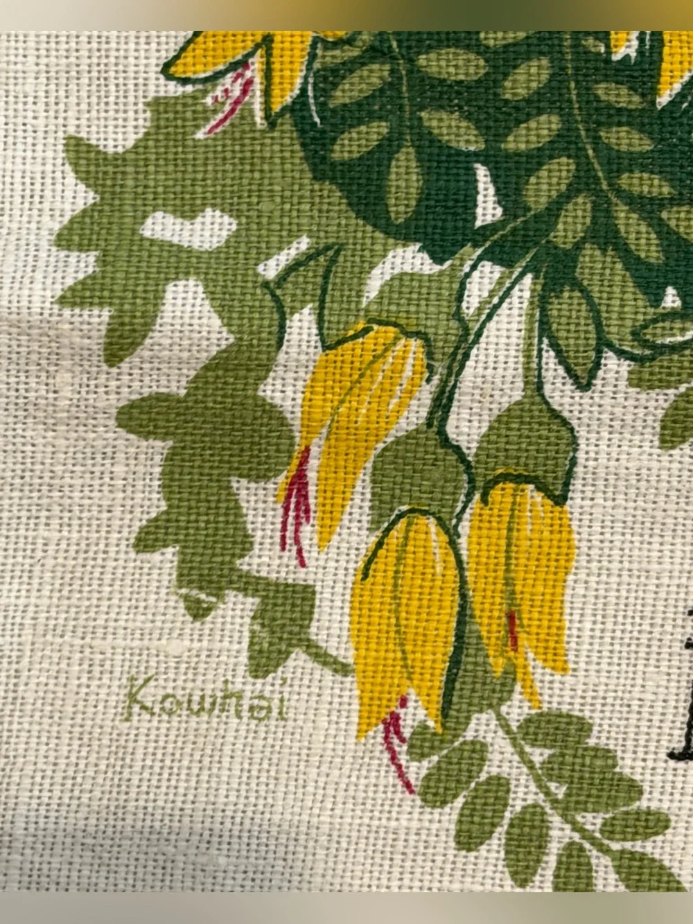 Vintage Birds of New Zealand Linen Tea Towel NEW